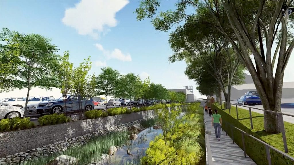 Arhitectural 3D render of Guichon Creek development.