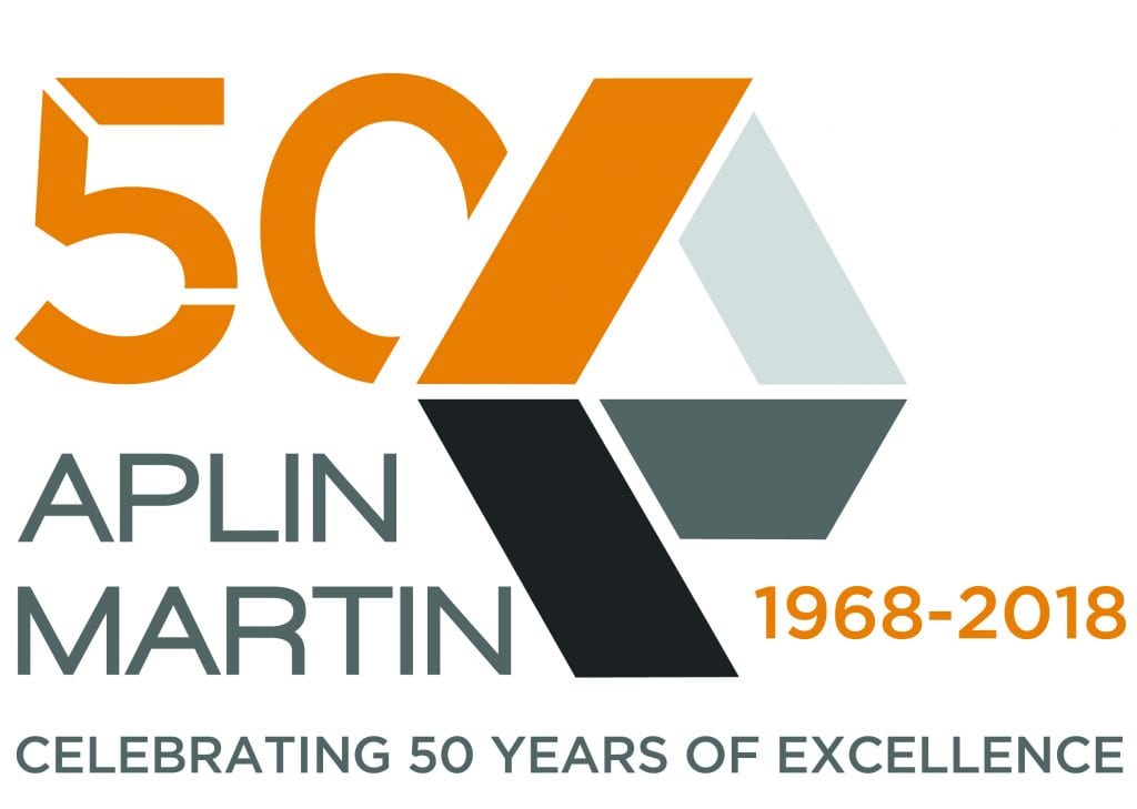 Aplin Martin 50 years logo