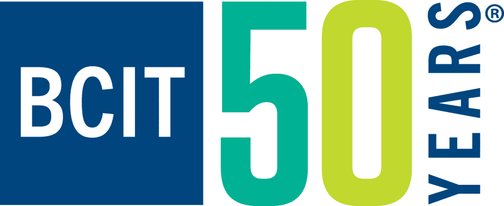 BCIT 50 years logo