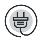Parking electric vehicle logo