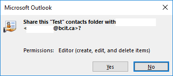 Web snippets of sharing groups in Outlook