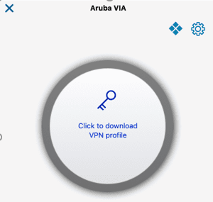 Screen shot of mac aruba via click to download vpn profile.