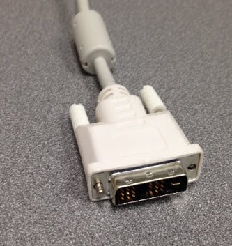 white dvi cable