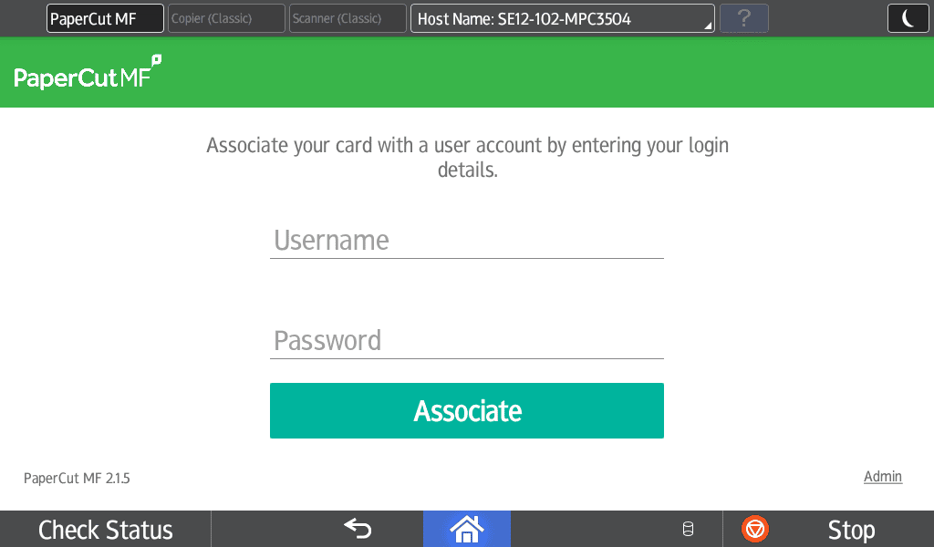 Using a Ricoh MultiFunction Device (Printer) with PaperCut BCIT