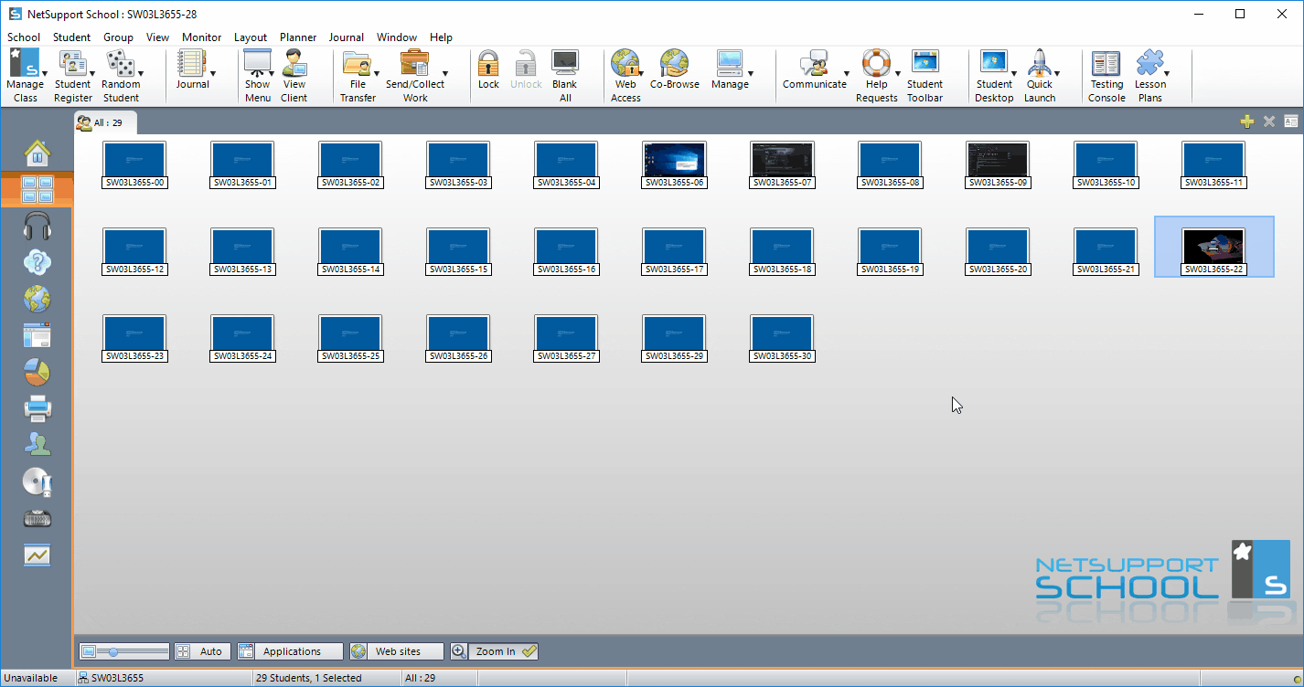 demo screen shot for NetSupport