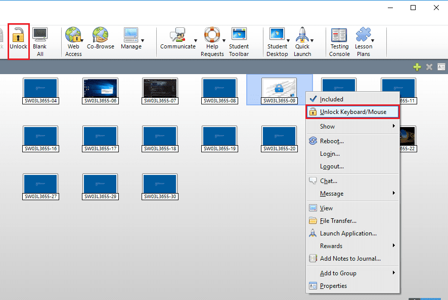 demo screen shot for NetSupport