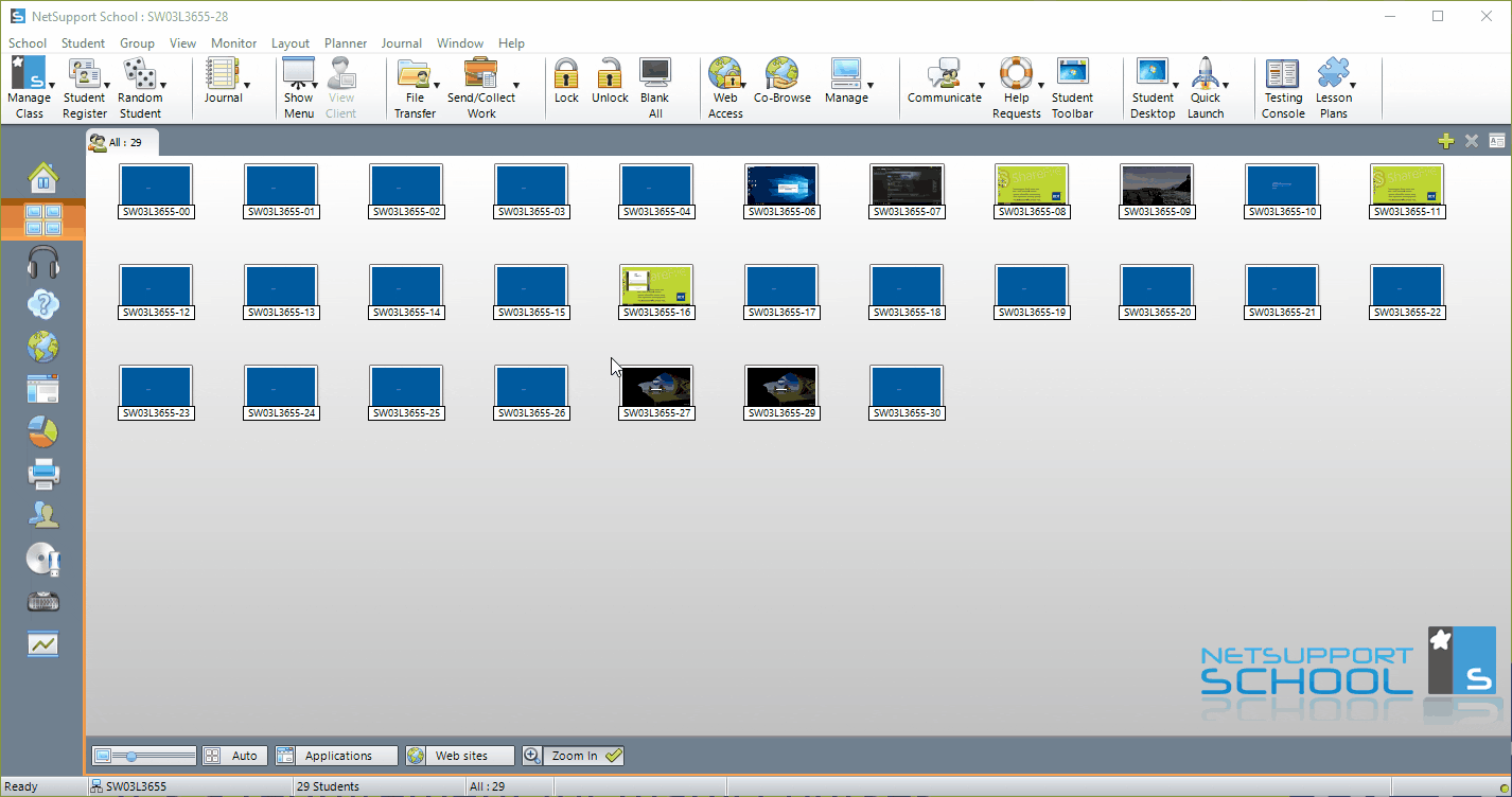 demo screen shot for NetSupport