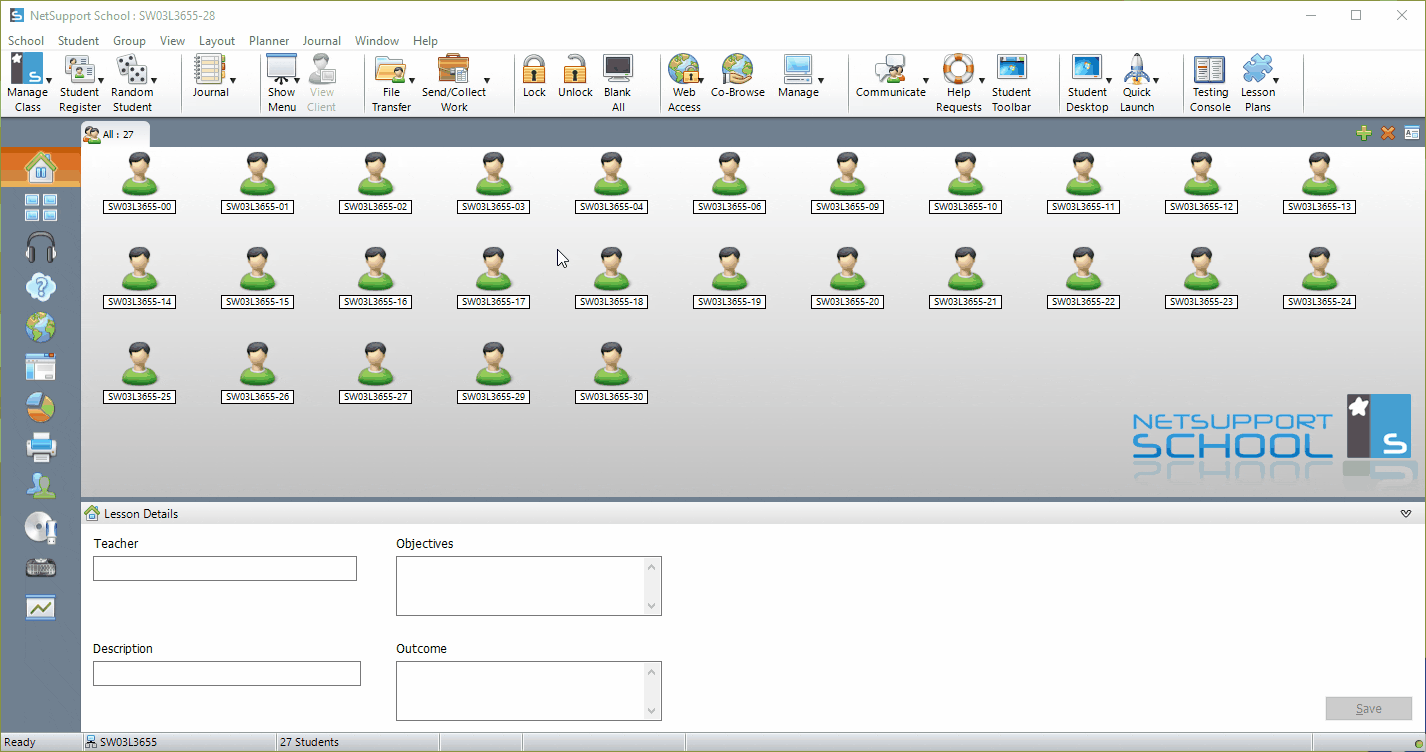 demo screen shot for NetSupport