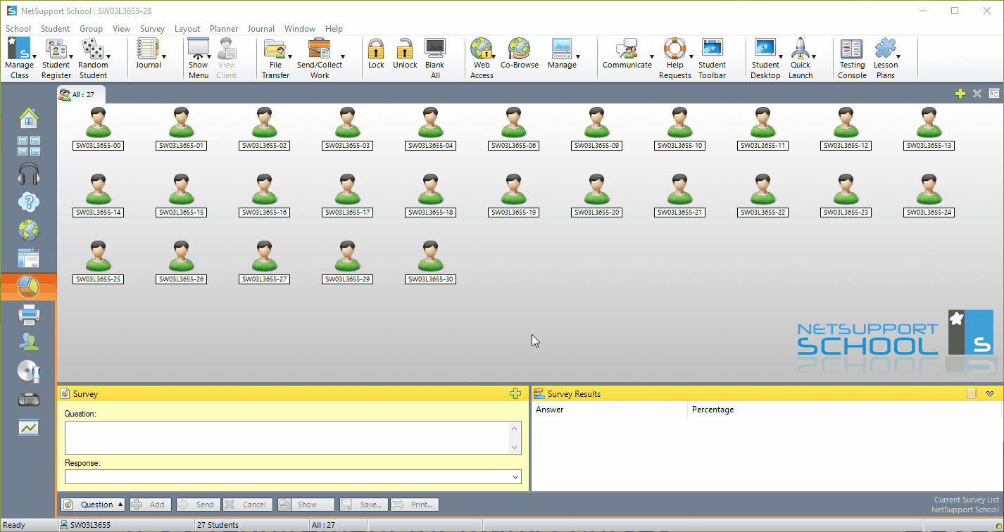 demo screen shot for NetSupport