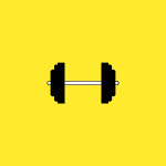 workout tips icon, image of a dumbell