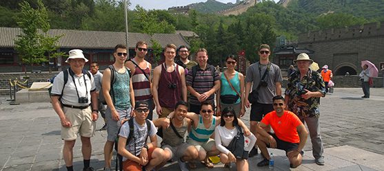 Group of international students with two instructors.