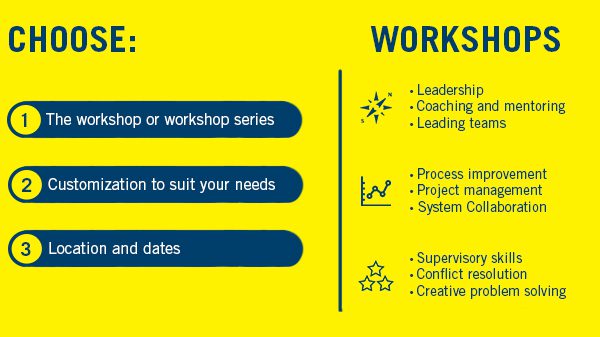 notice block to choose workshops in yellow and blue.