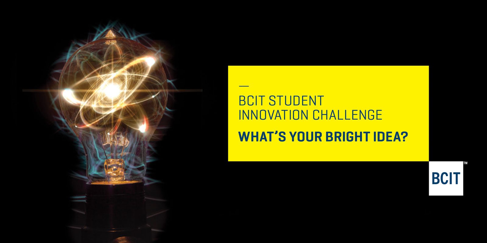 lightbulb beside text box that says Student Innovation Challenge, What's your bright idea?