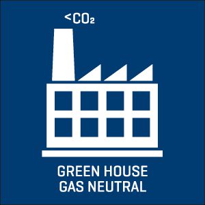 Greenhouse gas neutral icon.