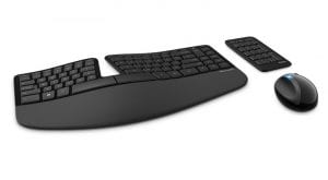 Keyboard sculpt ergonomic with mouse.
