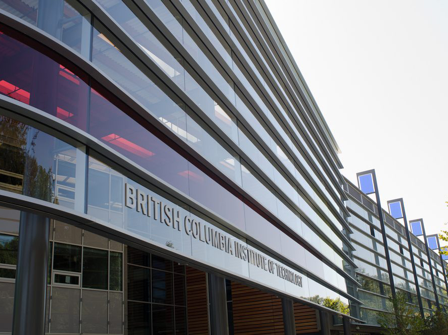 front angle view of BCIT main building.