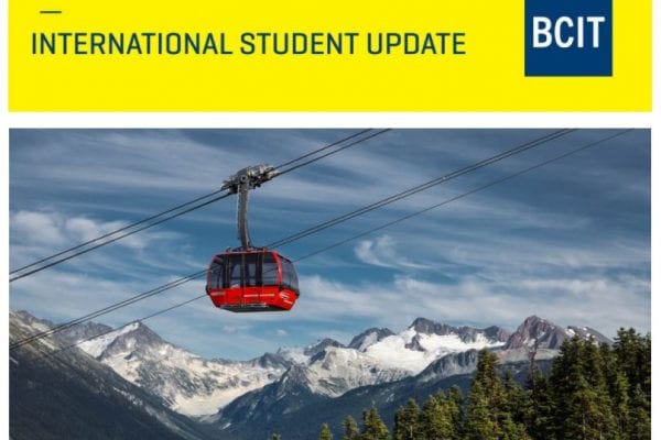 Snip of the International Student Update newsletter