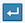 Blue square with a white arrow pointing down and left