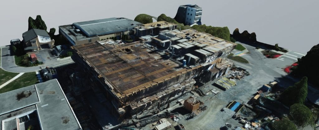 3D model of construction site Health Sciences Centre Oct 2020