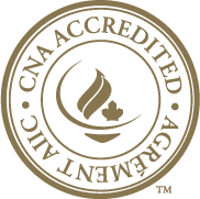 Canadian Nurses Association accredited gold logo