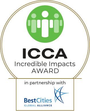 ICCA Incredible Impacts award logo.