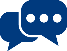 Two chat bubbles overlapping