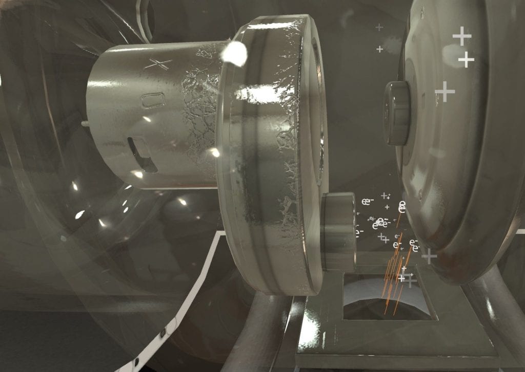 3d model showing inside xray tube