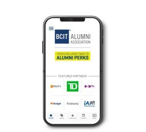 image of smartphone with three Perks partner logos on screen