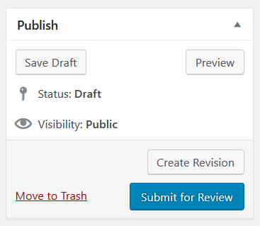 publish sidebar