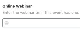 online webinar link field