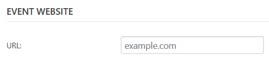 event website url field