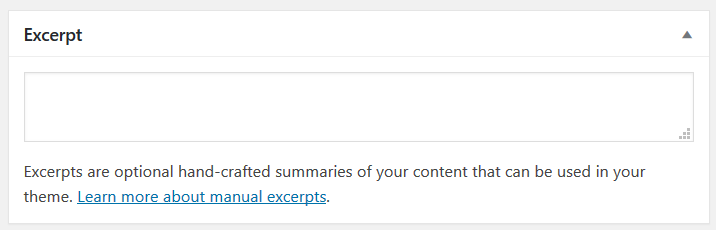 excerpt text box