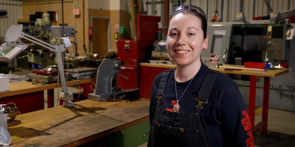 Chelsea Barron smiling into camera