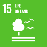 UN SDG 15 Life on Land icon.