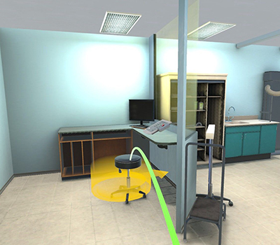 VR app Be the Beam room navigation