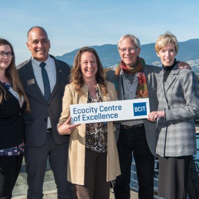 5 BCIT Community Members at the launch of the Centre of Ecocities at the Ecocity World Summit 2019