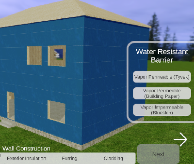screen from Building Envelope activity