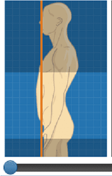 Partial view of image slider application: a male figure with mid-section highlighted