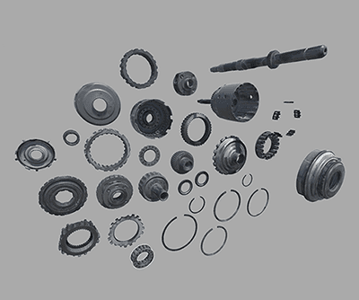 Unity web transmission app view of isolated parts