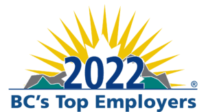 A logo depicting BCIT as BC's Top employers in 2022