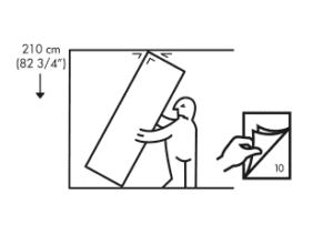 cartoon image of person following Ikea instructions