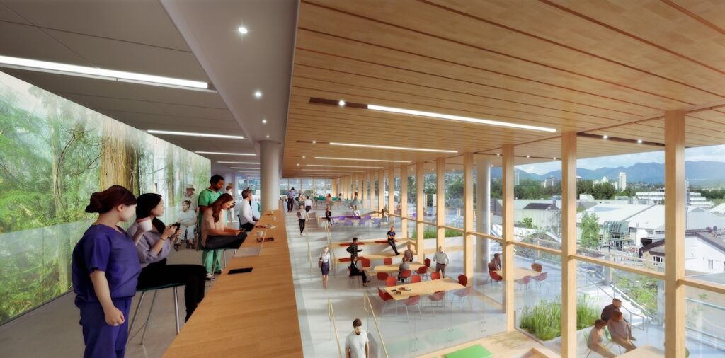 A rendering of the BCIT Health Sciences Centre.