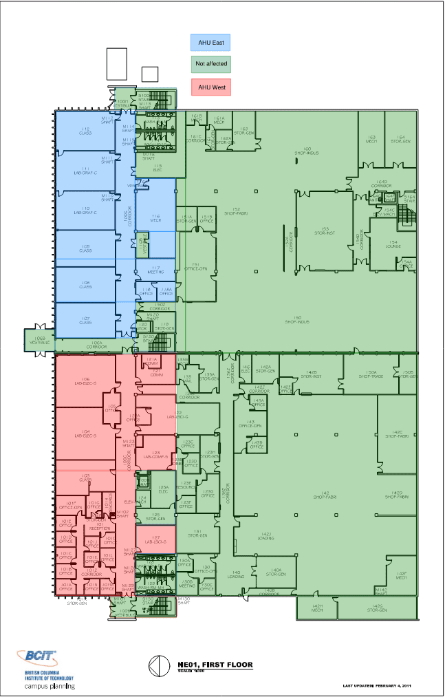 NE1-Floor 1 affected areas Floor 1