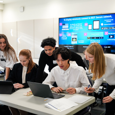 Students preparing a business case