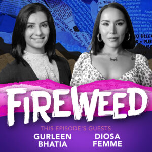 Fireweed cover art with two women in front 