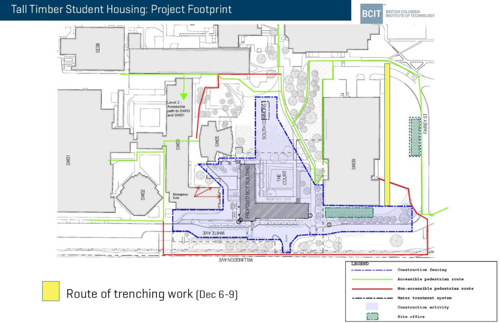 Plan of trenching work- Student Housing