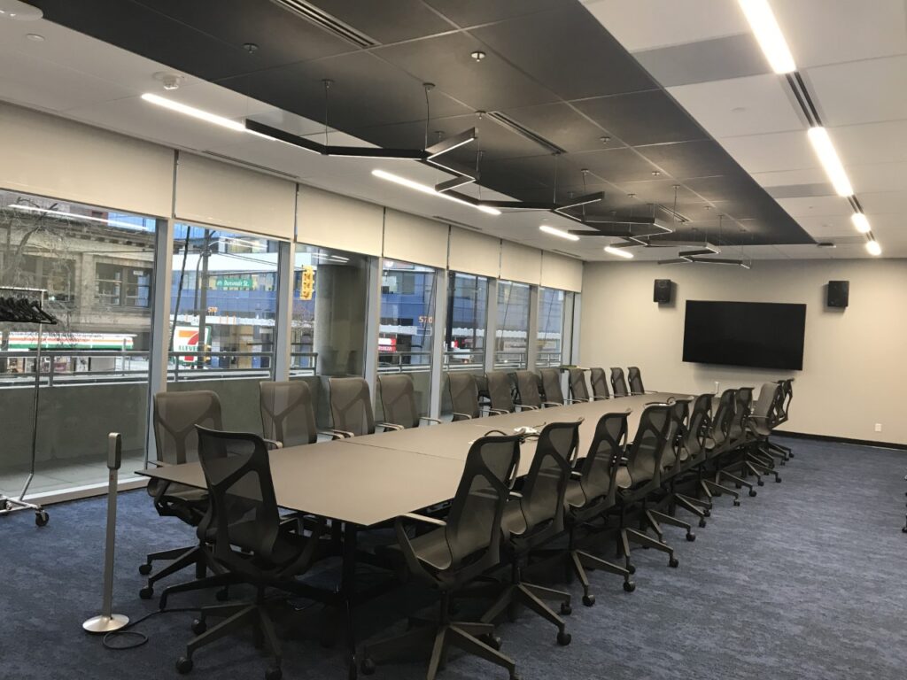 Boardroom table with chairs