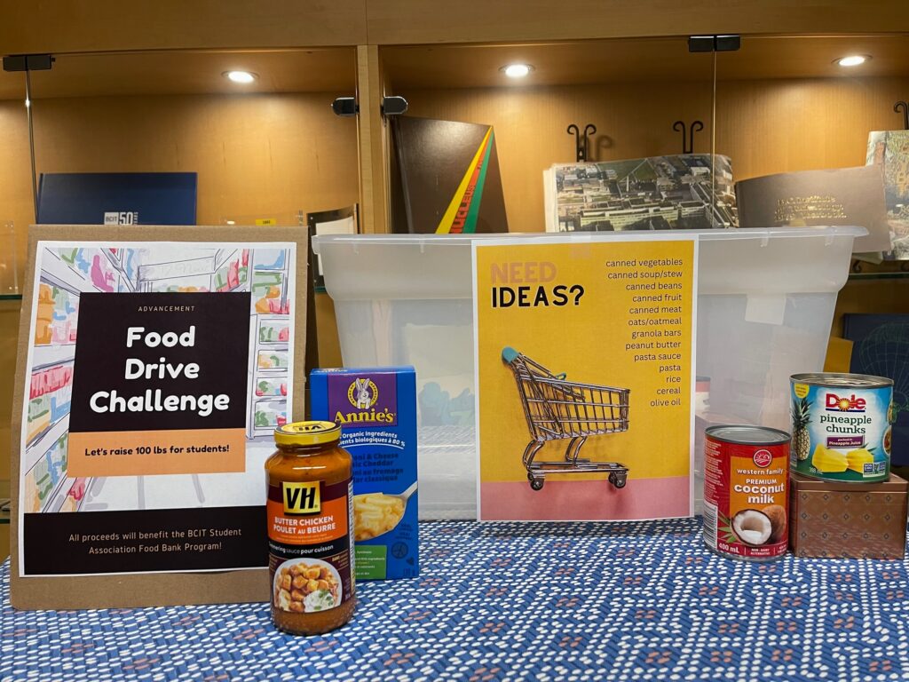 2022 Food Drive Challenge signs.