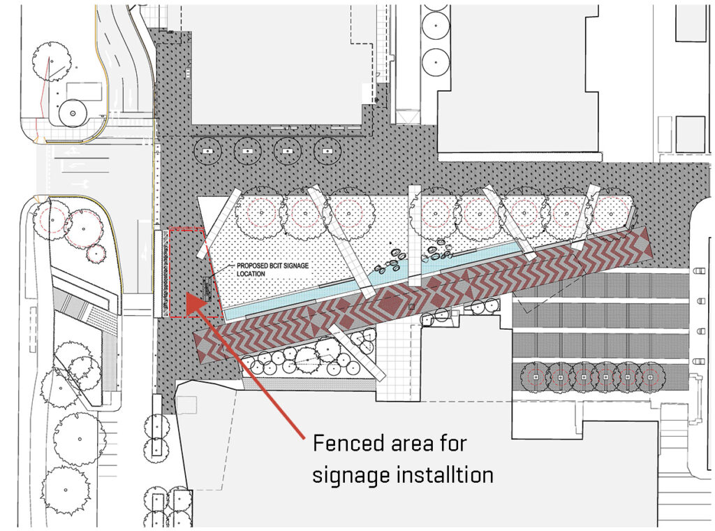 BCIT Gateway Signage Perimeter Plan