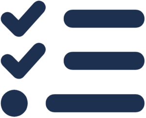 stylized icon of a checklist